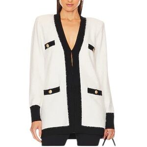Cliche Lady Cardigan Ivory Sweater Jacket Size Large